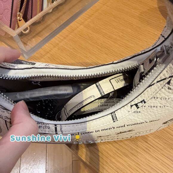 NWT Coach Carmen Mini Crossbody Bag With Newspaper Print CDB86 - Picture 4 of 8